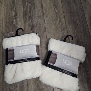 UGG White Faux Fur Pillow Cases